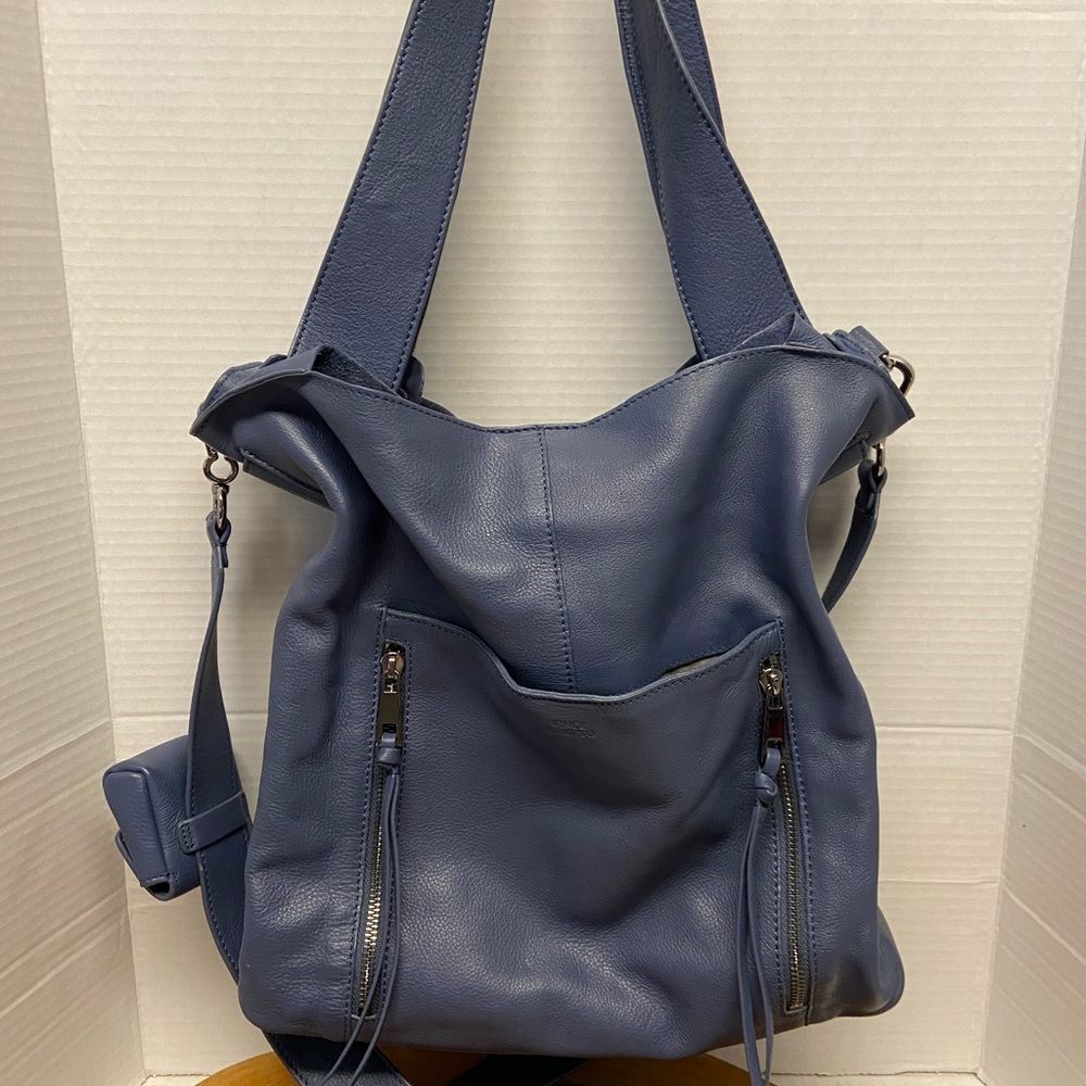 Vince Camuto leather Convertible tote With Air Pod Case
